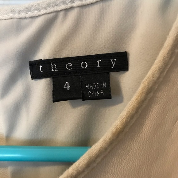 Theory cream leather dress size 4 - Picture 3 of 4
